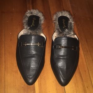 Qupid Faux Fur Loafers